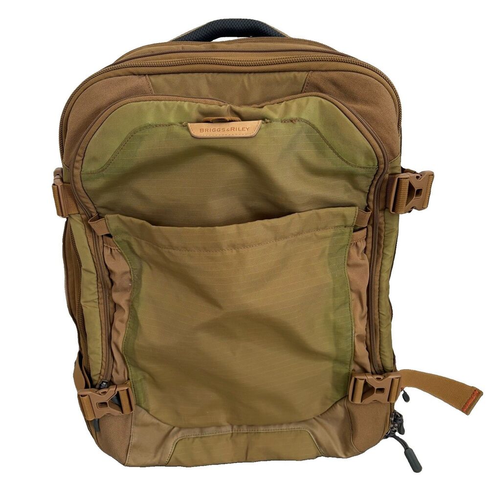 Briggs & Riley BRX Explore 20" 2-Wheel Wide Body Carry-On Luggage Khaki Olive